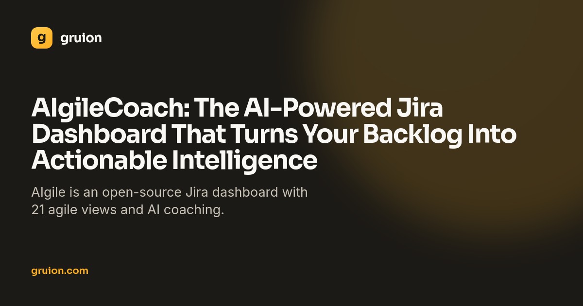 AIgileCoach: The AI-Powered Jira Dashboard That Turns Your Backlog Into Actionable Intelligence