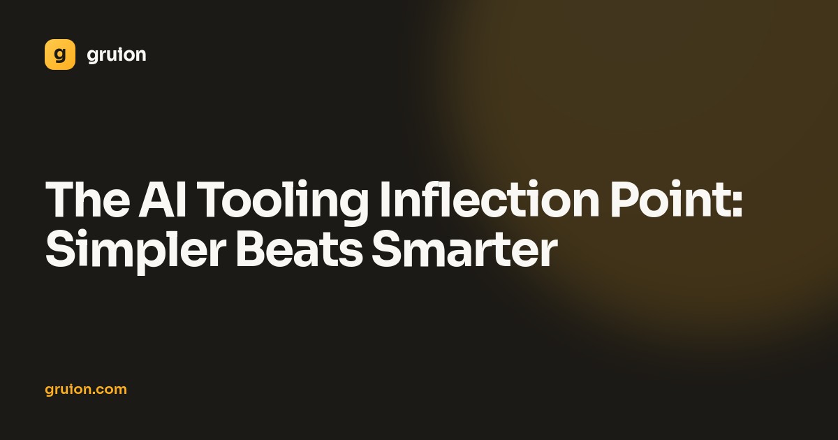 The AI Tooling Inflection Point: Simpler Beats Smarter